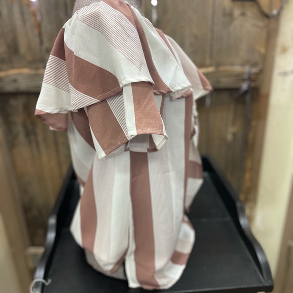 Willow & Root brown and white blouse - Picture 4 of 7